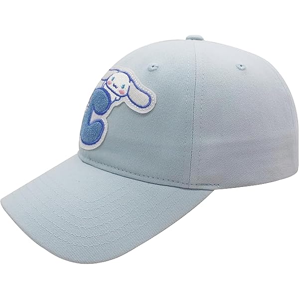 Cinnamoroll Embroidered Character Head Art Adult Blue Baseball Cap